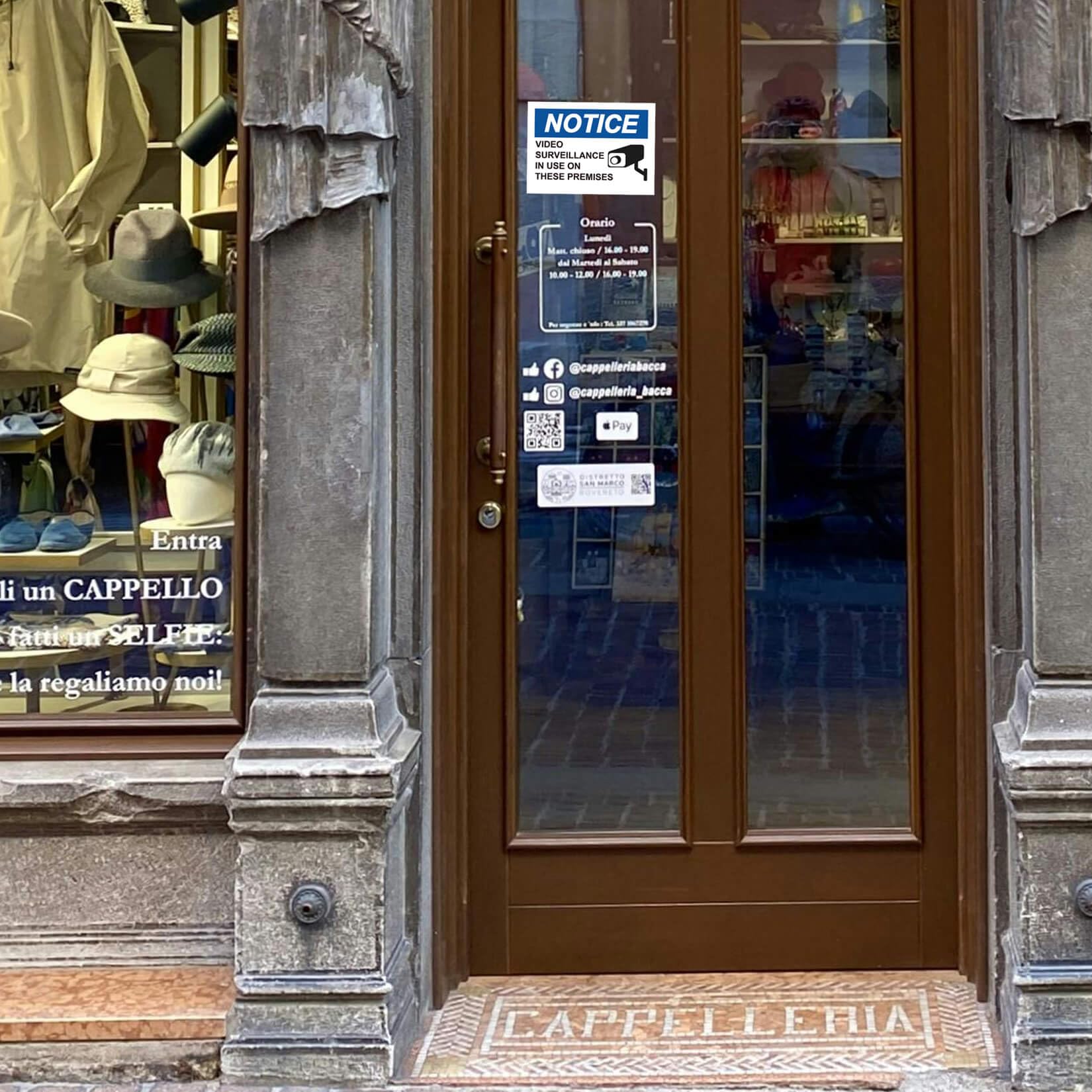 Paquete de 5 calcomanías de señal de advertencia de videovigilancia, 7 x 5 pulgadas, etiquetas adhesivas de vinilo autoadhesivo de alta calidad.