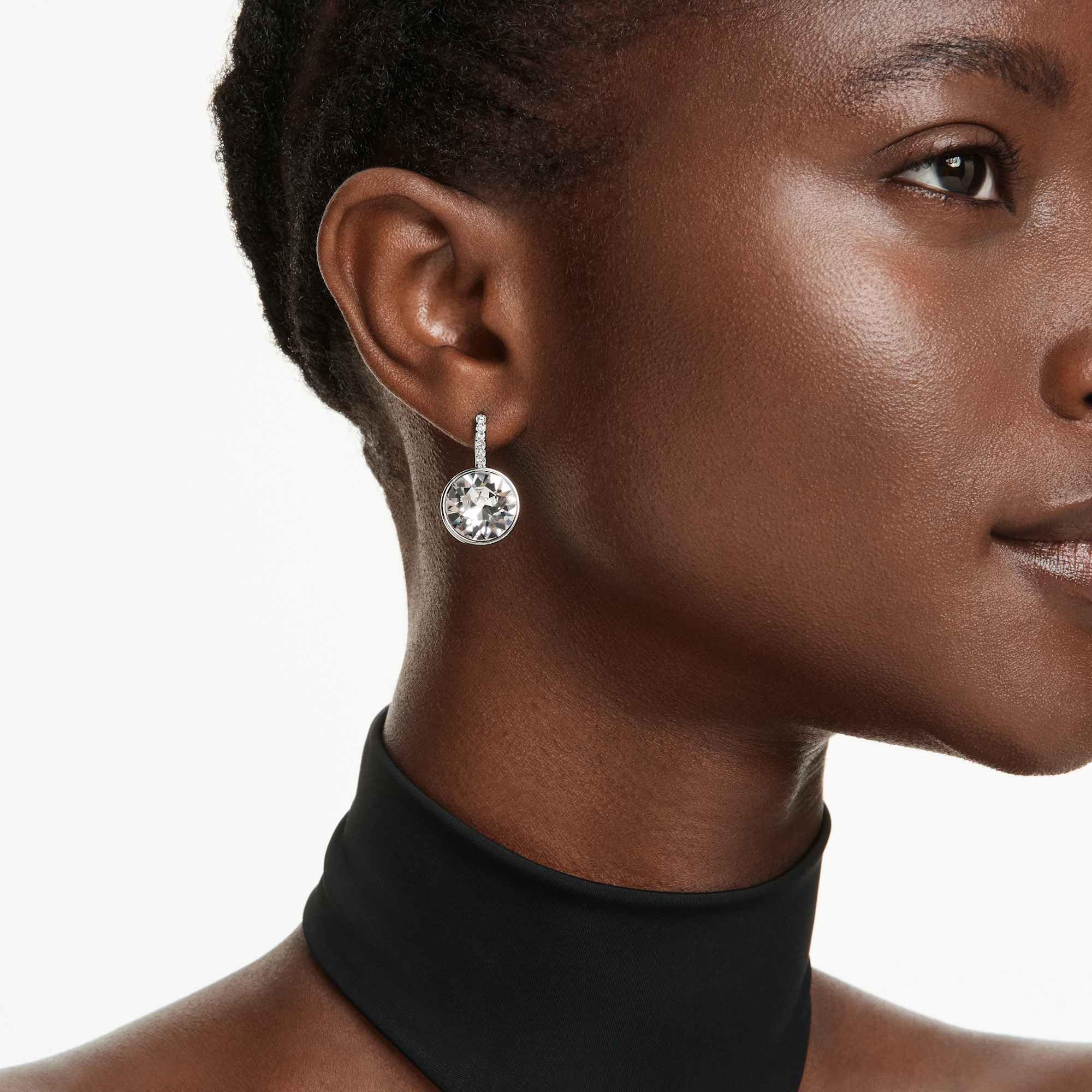Swarovski Millenia Collezione boucles d'oreilles pendantes, taille ronde, blanc, plaqué rhodium
