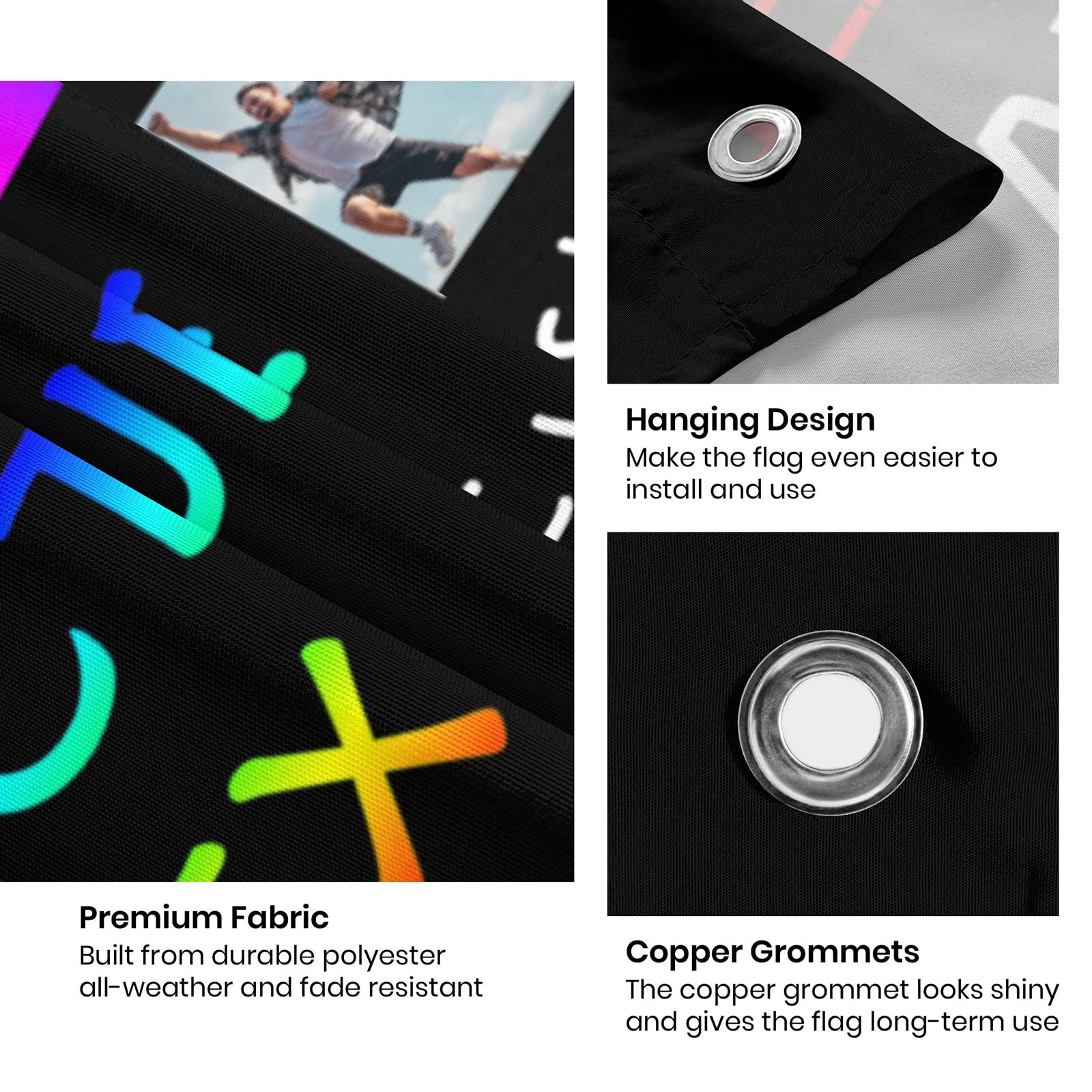 Personalisiertes Flaggen-Set - Individuelle Gestaltung Mit Text & Fotos