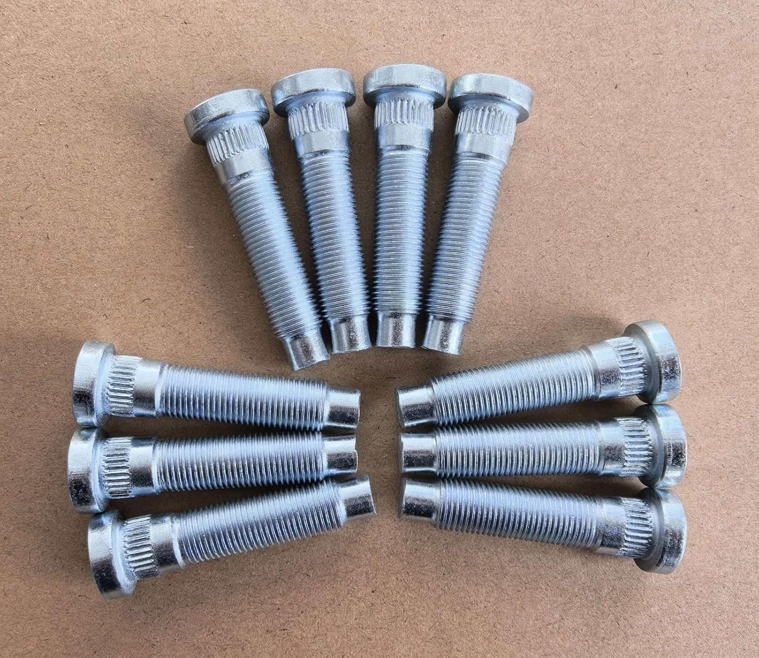 10 PCS 1/2-20 Serrated Lug Stud Bolts 610-523 0.56 in. Knurl, 2.3 in. Length Replacement for 2005-2014 Ford Mustang Front Wheel Hub Studs
