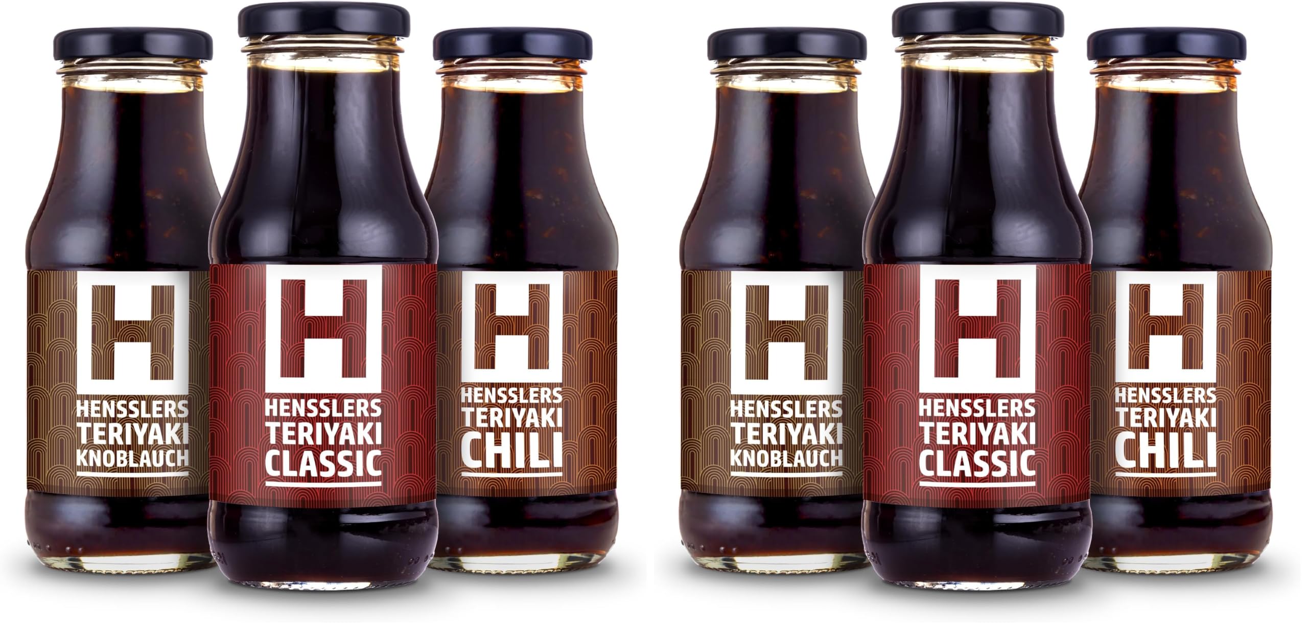 HENSSLERS Teriyaki 3er Mix in Classic, Chili und Knoblauch zum Braten, Kochen und Grillen, 3 x 240 ml (Packung mit 2)