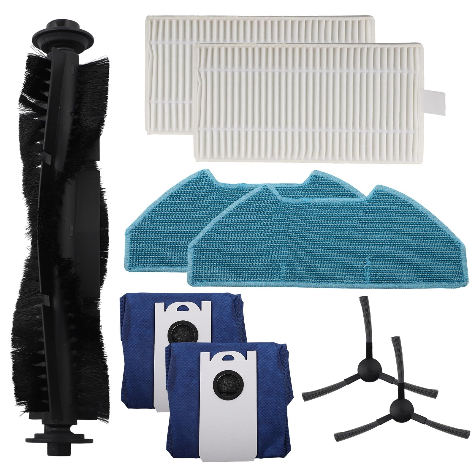 Robot - Kit de accesorios para aspiradora, cepillo principal, cepillos laterales, filtros, trapeadores para bObsweep Dustin