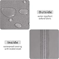 Vista 3 de Easy-Going Funda otomana cuadrada para patio, funda otomana impermeable para exteriores, resistente a la decoloración, fundas duraderas para muebles