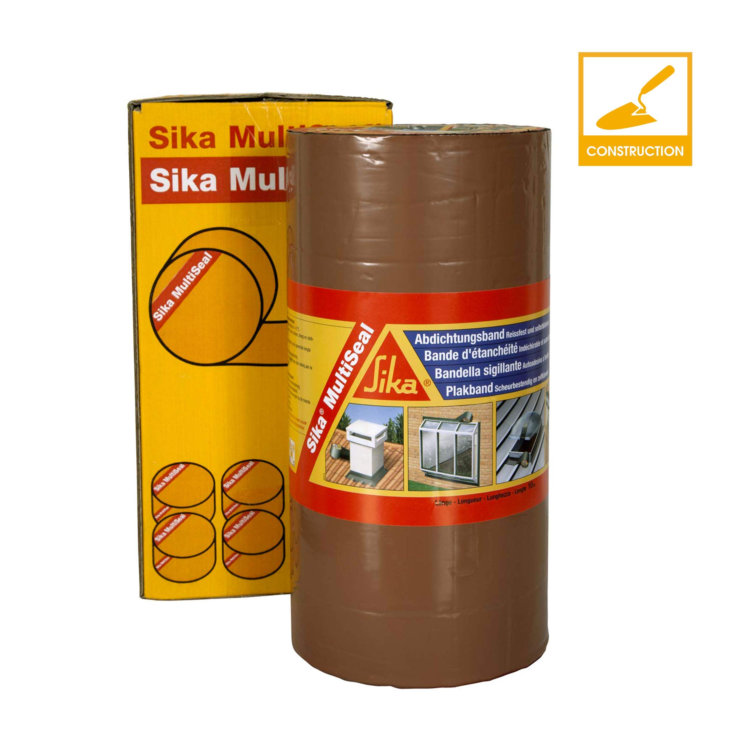 SIKA Multiseal Terre Cuite, Bande d'étanchéité autocollante résistante à la déchirure & Bostik Mastic d’Étanchéité Joint Parfait Toit et Gouttière – Tous Matériaux – Extérieur
