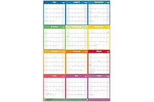 2023-2024 Yearly Wall Calendar