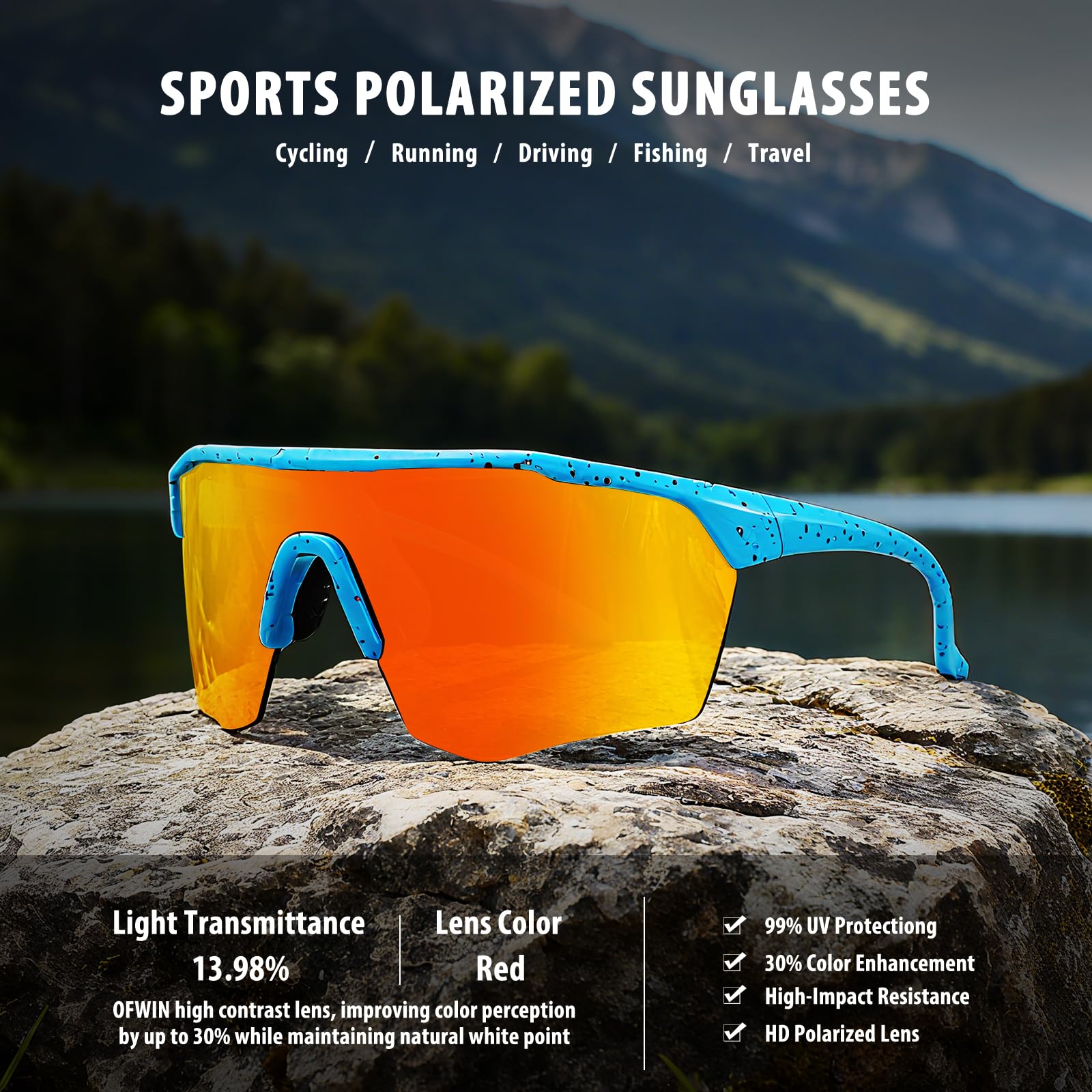 Dziecięce sportowe okulary przeciwsłoneczne dla chłopców, dziewcząt, polaryzacyjne, młodzieżowe, softball, okulary przeciwsłoneczne, jazda na rowerze, wiek 5-15 lat