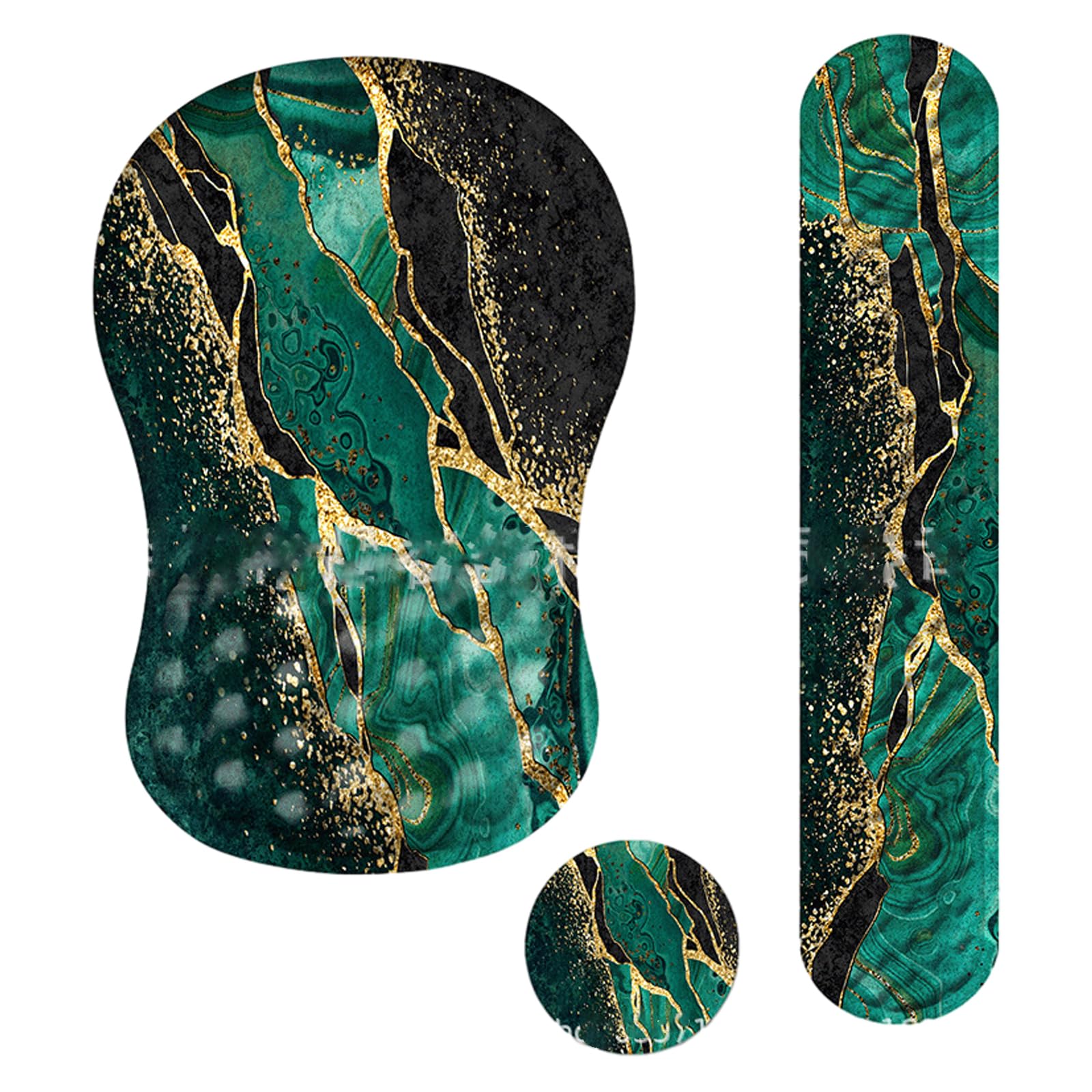 Set di 3 poggiapolsi ergonomici in memory foam, adatti per impiegati, programmatori, studenti