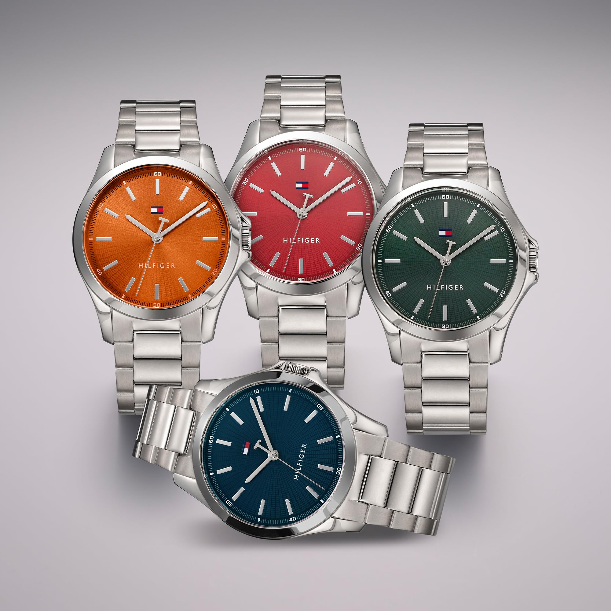Tommy Hilfiger Bruce Analog-Quarzuhr für Herren mit Silikon- und Edelstahlarmband