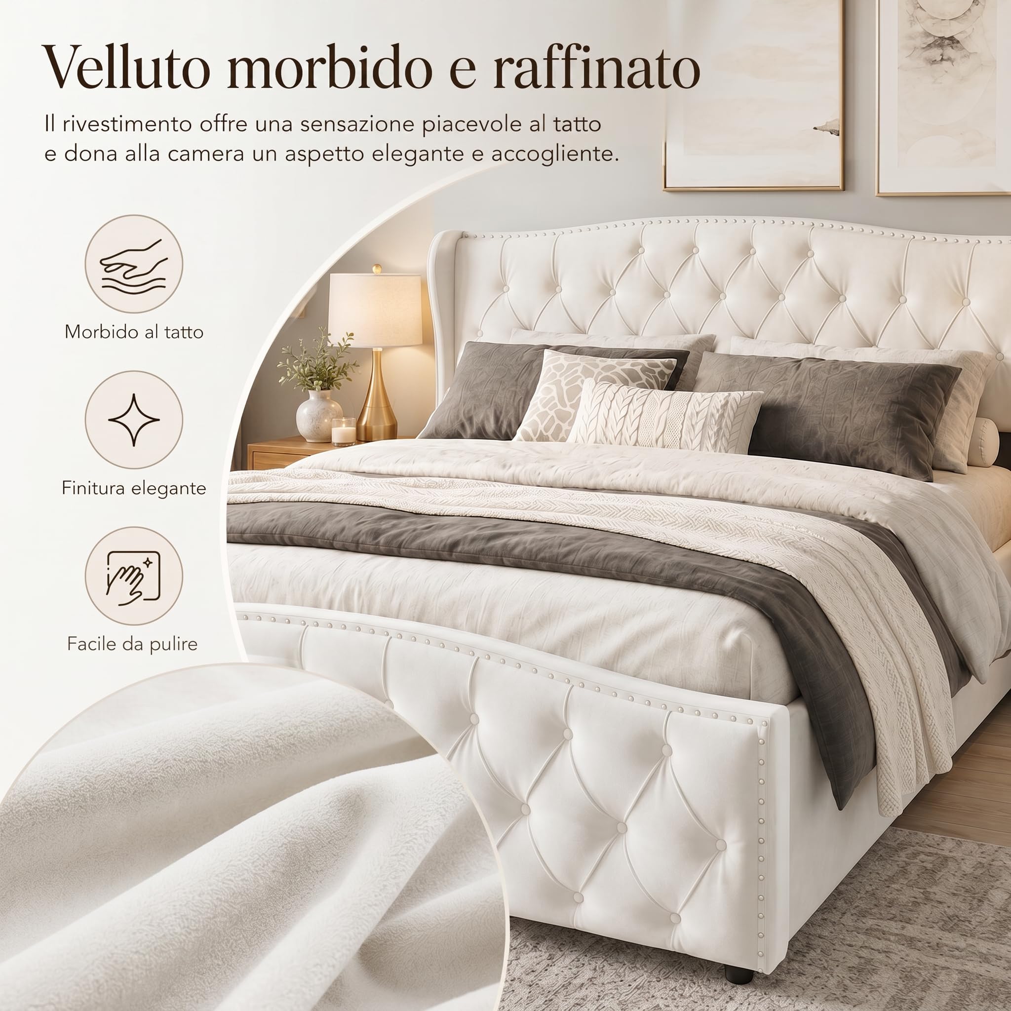 Letto Contenitore 160x200, Letto Matrimoniale con spazio di archiviazione