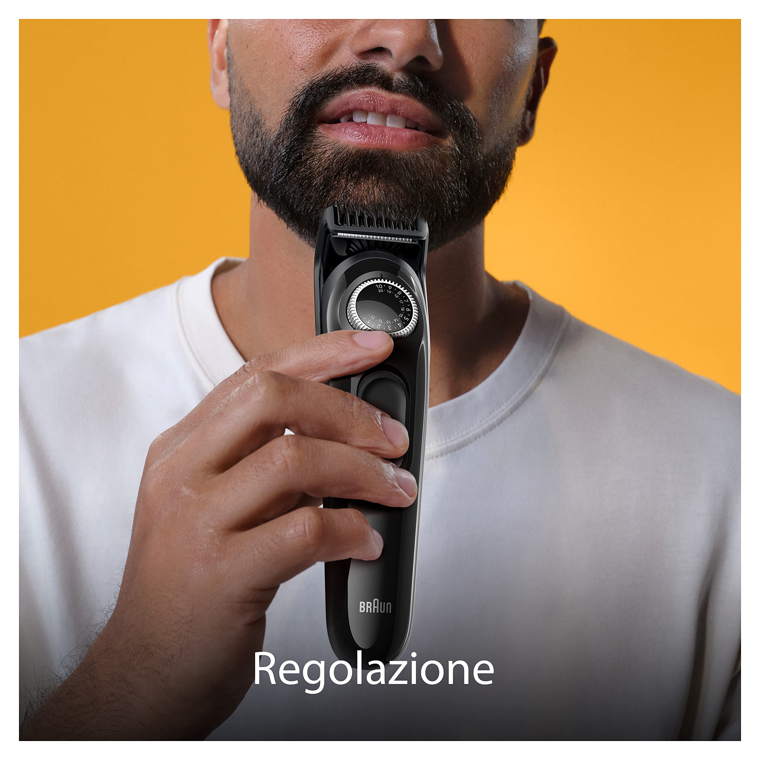 Braun Series 3 RASOIO ELETTRICO BARBA, Con lama barba Ultra Affilata, REGOLABARBA UOMO 40 Lunghezze, 50 Minuti Di Utilizzo Senza Fili, BT3410 Nero