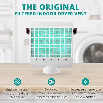 BetterVent Indoor Dryer Vent Kit & Replacement Filter Combo