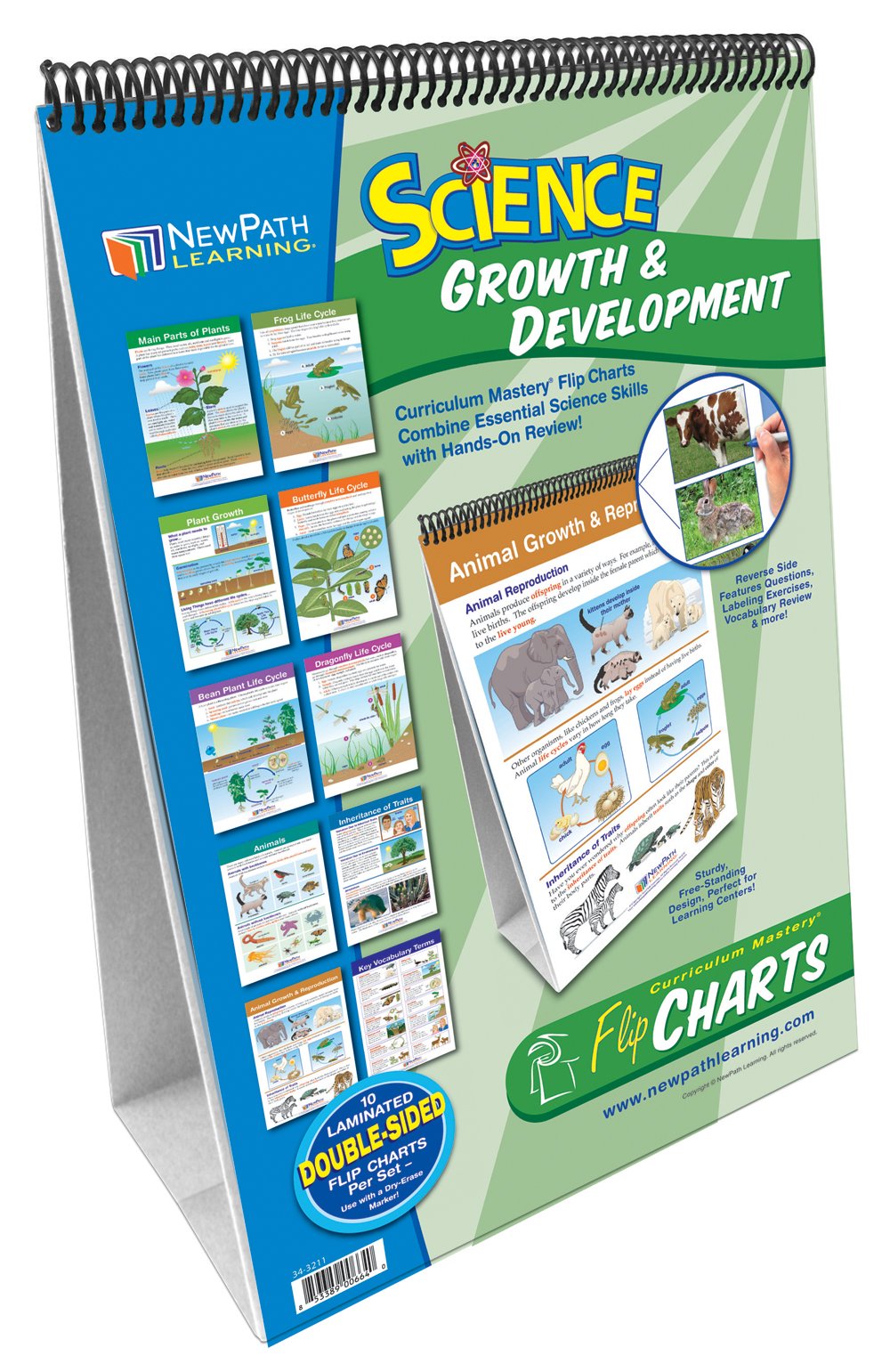 Growth of Plants and Animals Flip Chart Set (Grades 3 - 5) - 10 Laminated  Write-On/Wipe-Off, Double-Sided Charts Mounted on Easel with Activity  Guide: Amazon.com: Industrial & Scientific