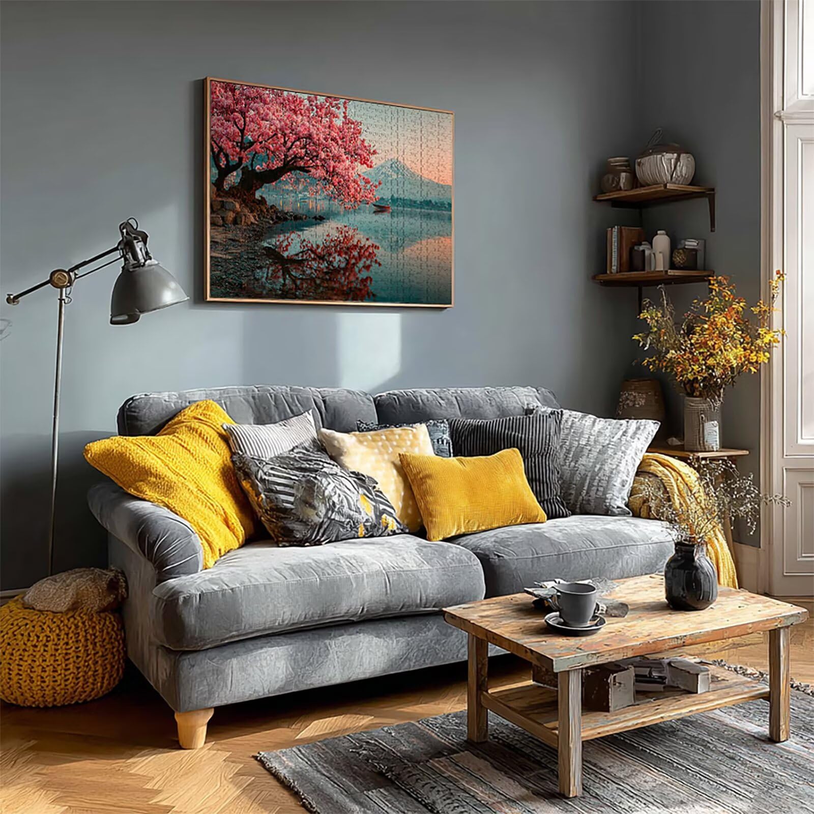 Puzzle Sztuka z pudełkiem Góra Fuji, drzewo puzzle drewniane 3000 sztuk dorosłych 122 x 81 cm, klasyczna gra DIY, zajęcia rozrywkowe o wysokim stopniu trudności, układanka dla całej rodziny, prezent
