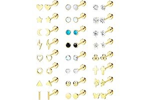 Maison Miru Flatback Earrings: A Shimmering Symphony for Pierced Elegance