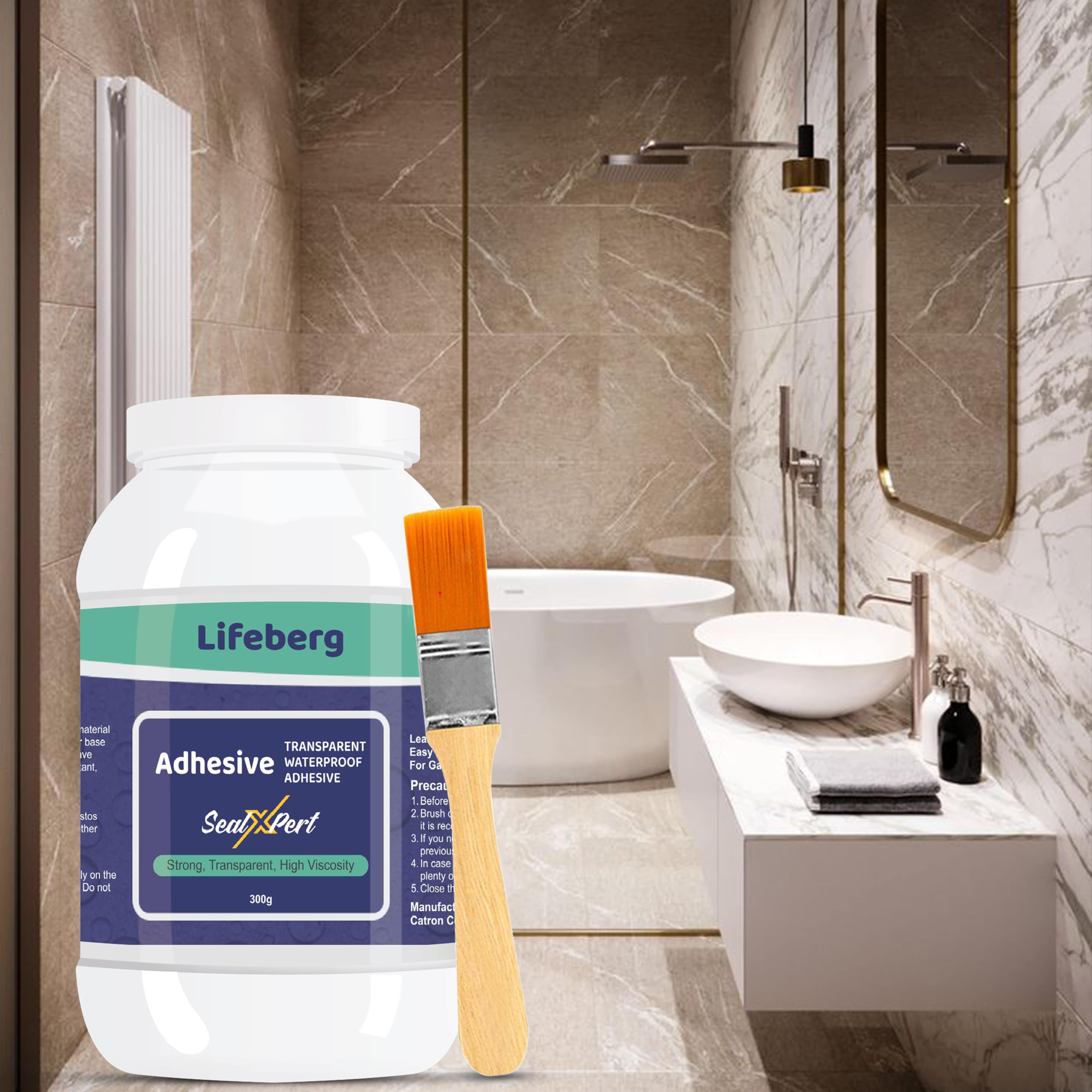 Waterproof 3 Crack SealXPert With Brush Transparent Universal Adhesives 900g,Roof Water Leakage Solution Transparent Waterproof Glue