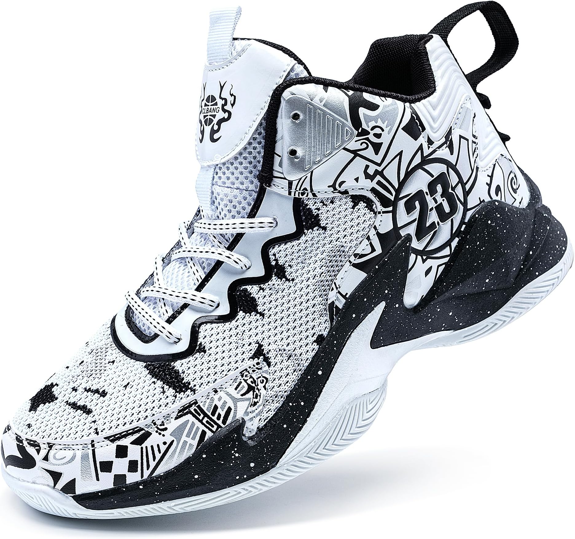 nike basketball shoes black white