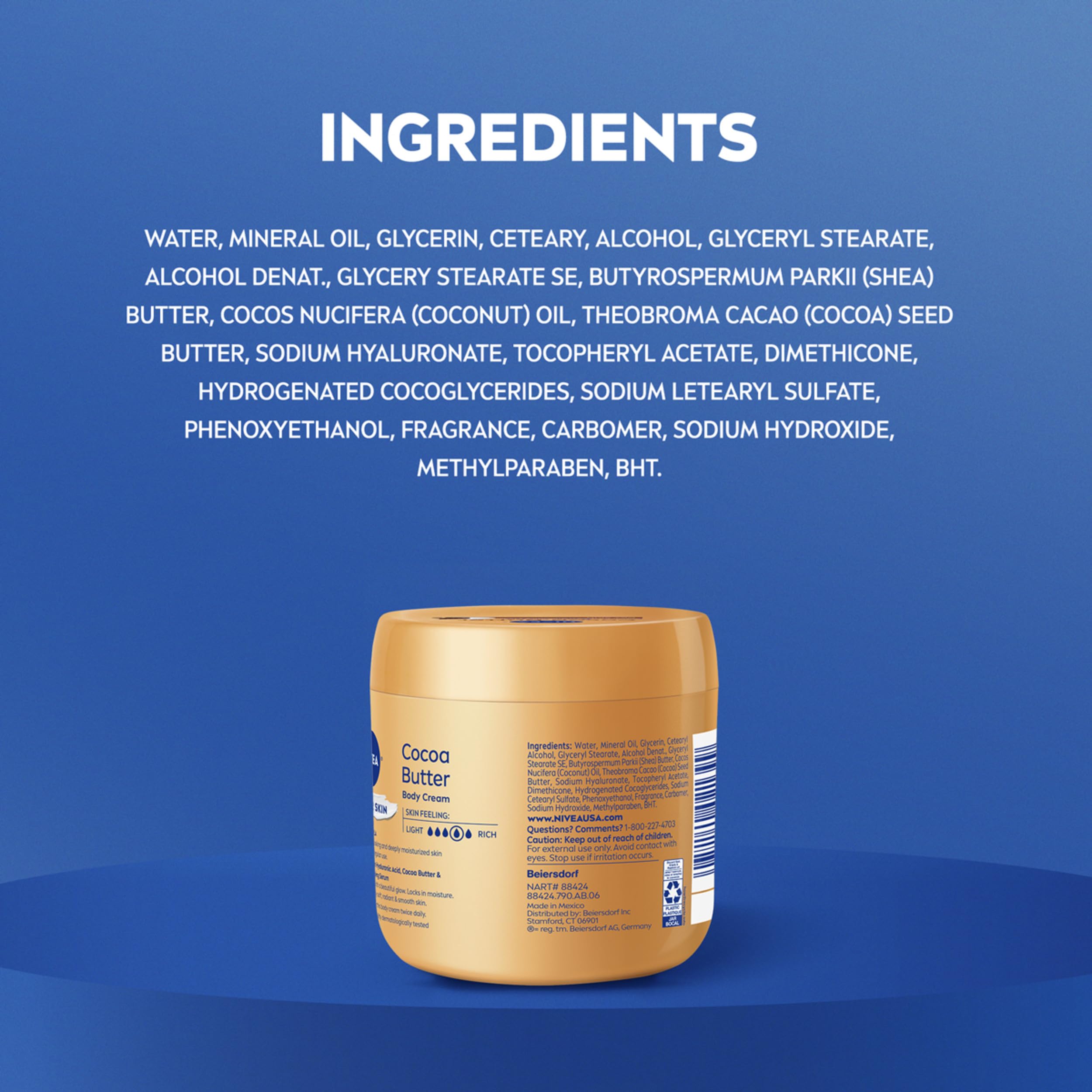 Nivea Crème corporelle au beurre de cacao, 450 ml
