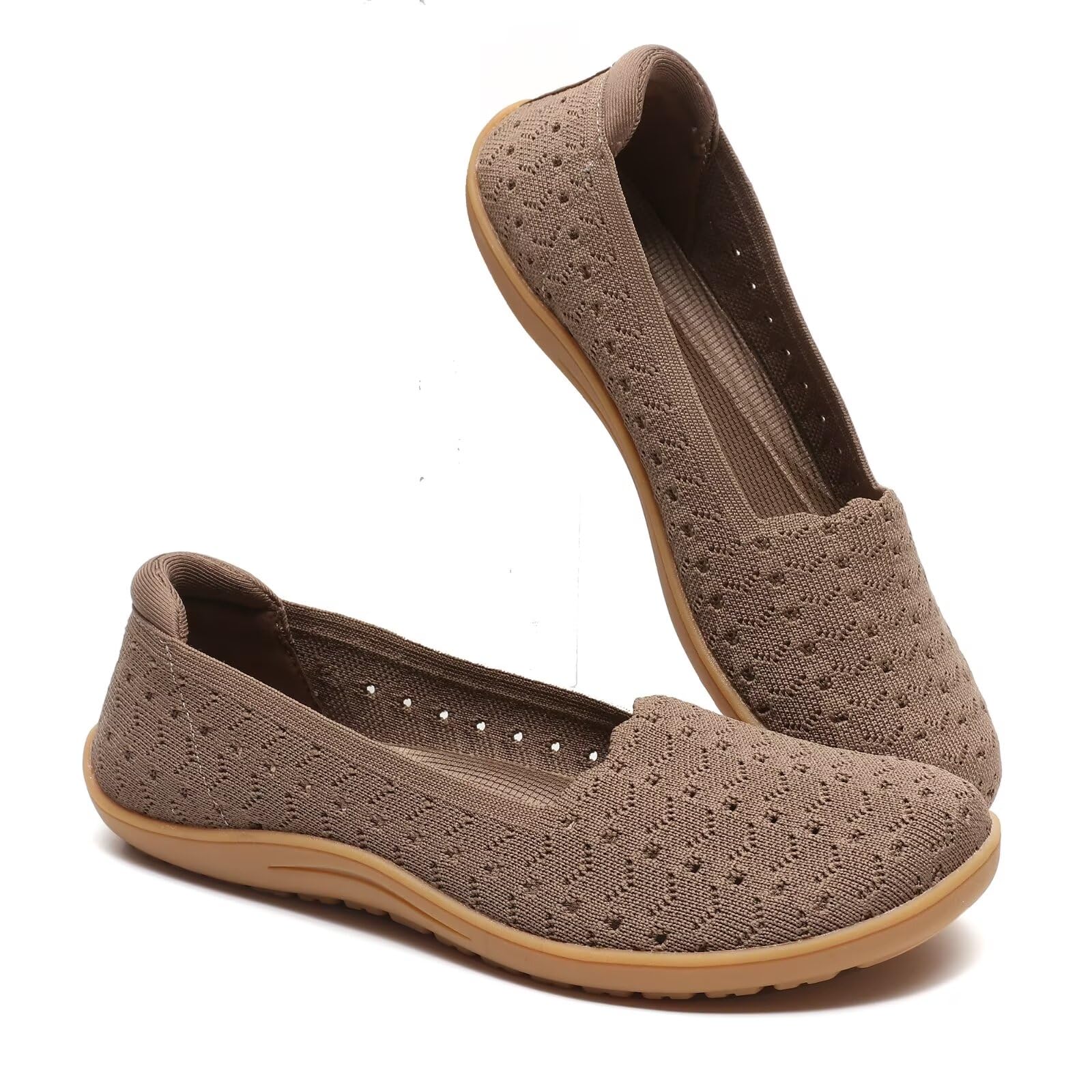 Wide Toe Box Knit Flats