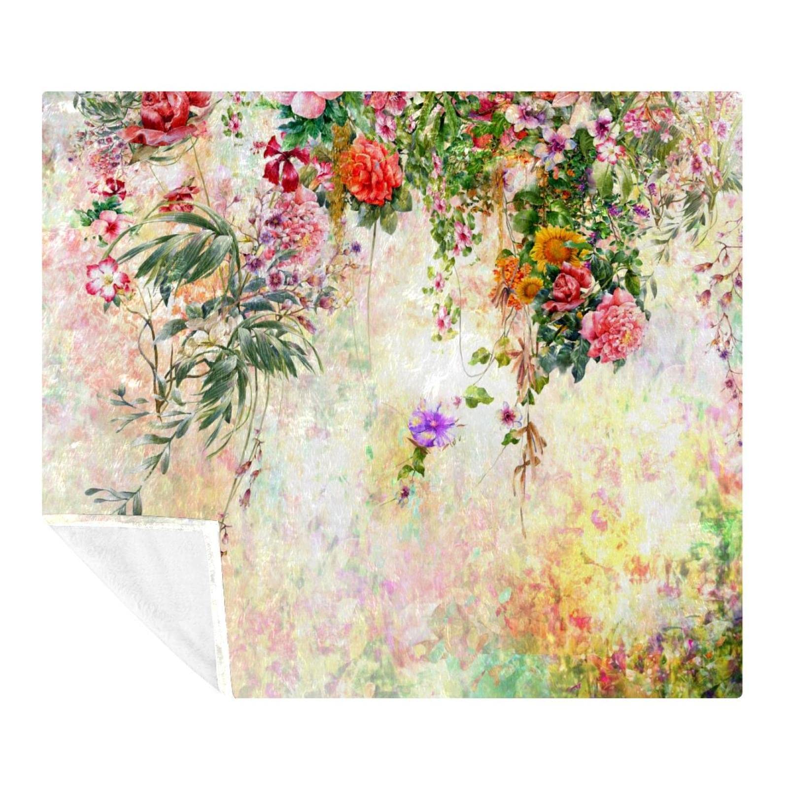 Couverture polaire tournesol 150x130 cm en microfibre légère pour lit et canapé