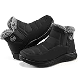 Womens Snow Boots Winter Shoes: Ankle Booties Warm Fur Lined Waterproof Non-Slip Boots for Women