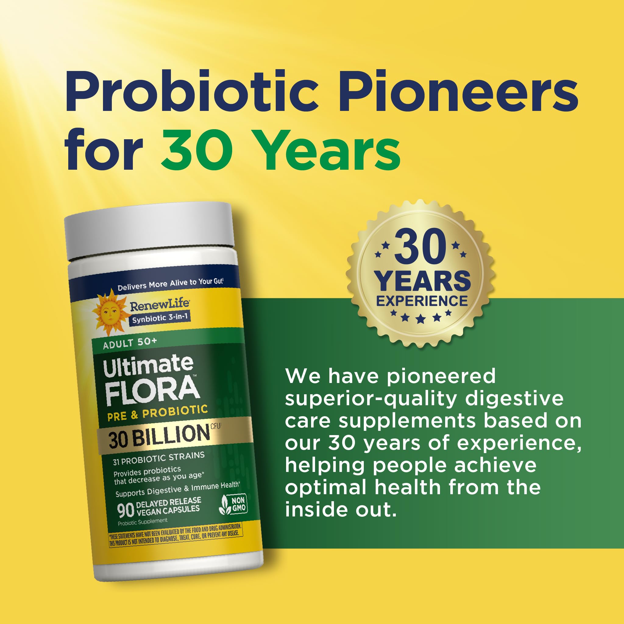 Renew Life Ultimate Flora Adult 50+ Probiotic 30 Billion CFU | 31 Strains — Amazon image 6