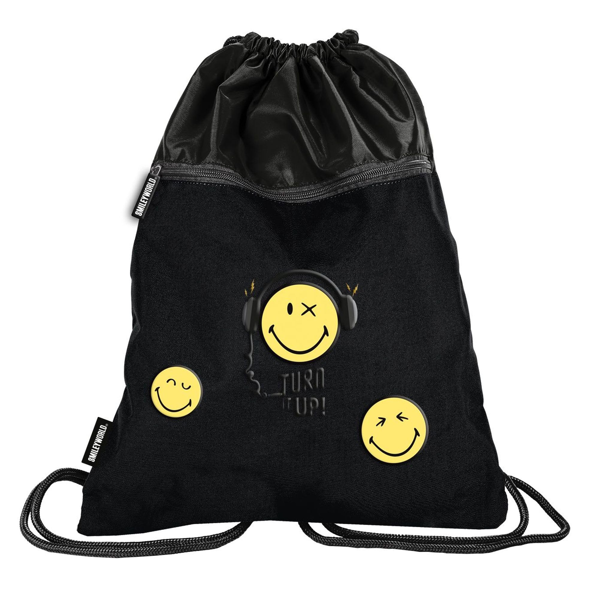 PASO Premium Children's Gym Bag / Sports Bag / Backpack 43 x 34 cm (Smiley Face)