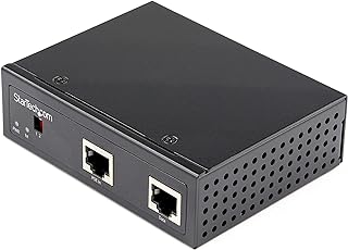 StarTech.com Industrial Gigabit PoE Splitter - 90W High Speed Power Over Ethernet PoE+++ Splitter - 12-48V DC Splitter 802.3bt - LAN/RJ45 Ultra PoE to DC Adapter - -40C to +75C (POESLT1G48V)
