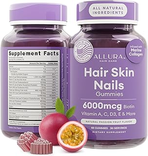 Hair Skin and Nails Vitamins for Women – Extra Strength 6000mcg Biotin H...