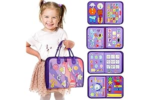 Educational Toddler Busy Book for Boys and Girls Age 1-2-3