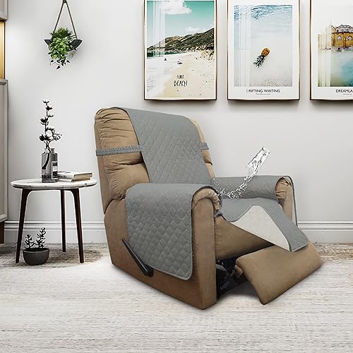 Miniatura 9 de ISSUNTEX Funda de sofá de doble protección 100 % impermeable para sala de estar, funda de sofá para sofá de 3 plazas, protector reversible de