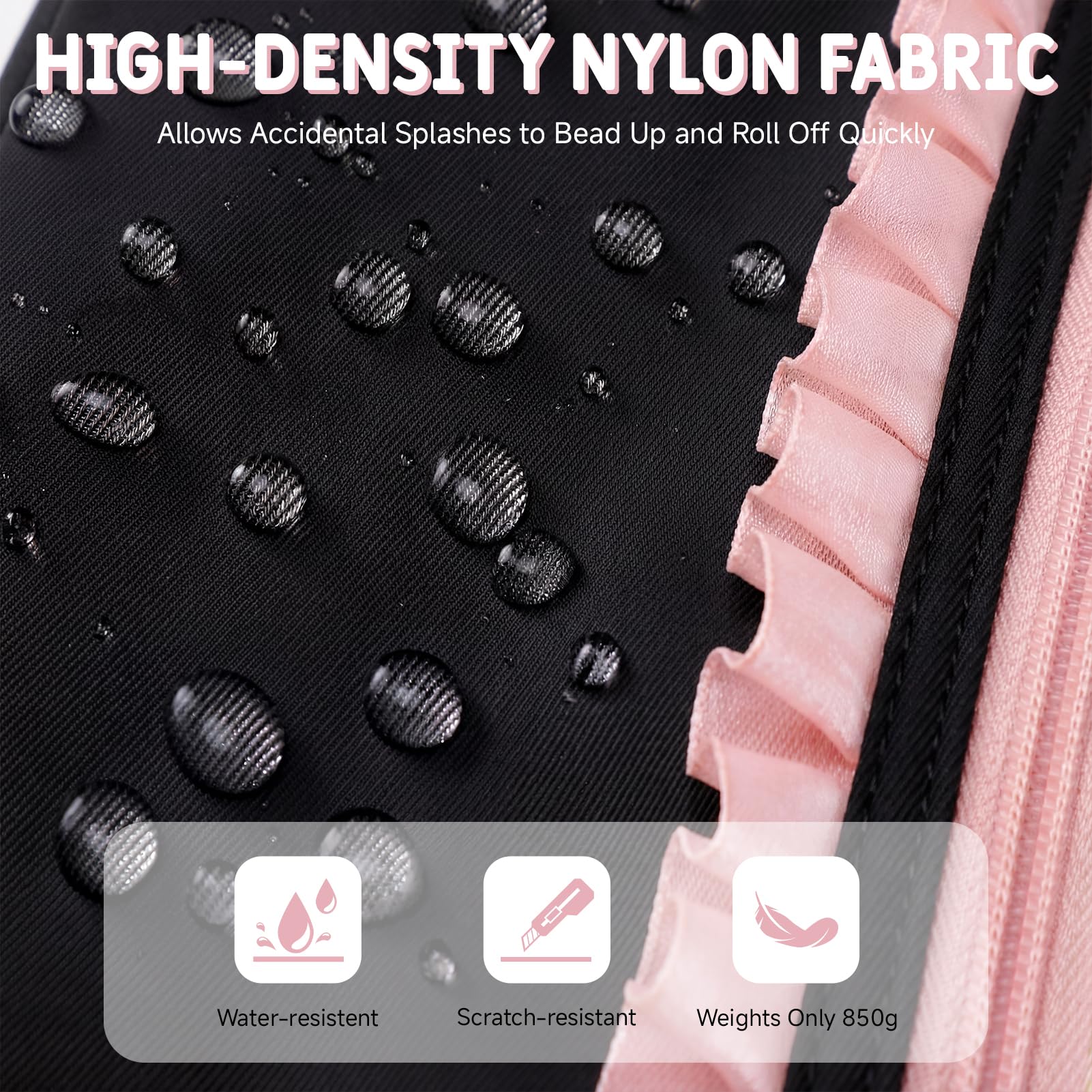 Amythe Schultasche Mädchen Rucksack Kinder 22 Liter Schwarz Rosa Reflektierend