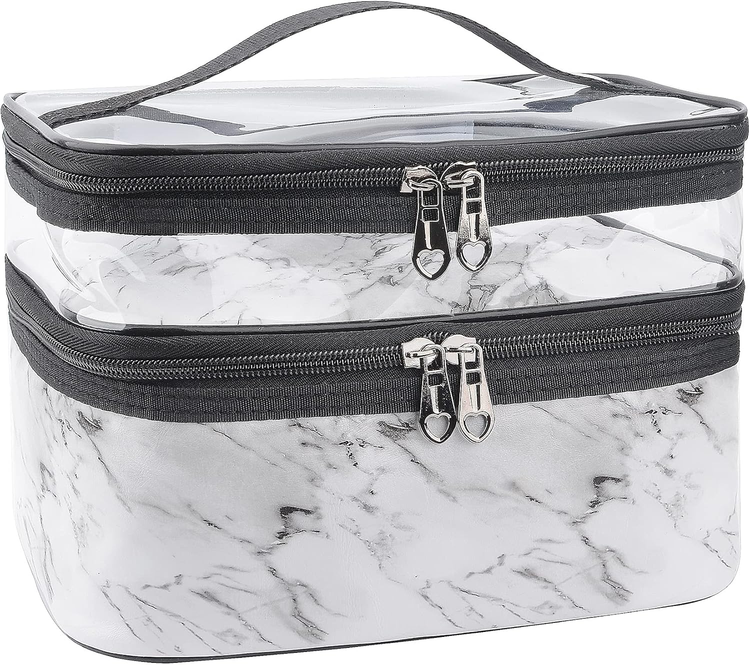 MKPCW Makeup Bags Double Layer Travel Cosmetic Cases Make up Organizer