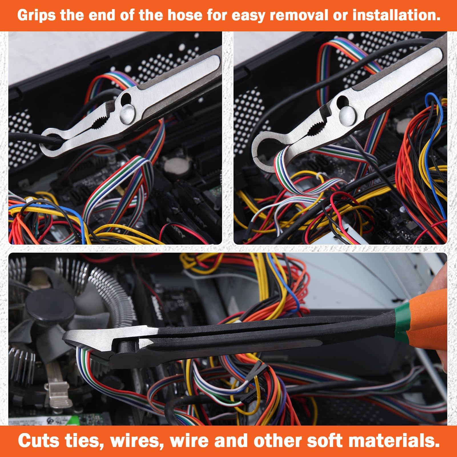 SPEEDWOX 3Pcs 11-Inch Long Reach Ring Nose Plers Long Reach Hose Grip Pliers Spark Plug Removal Pliers Heavy Duty Adjustable Hose Gripper Pliers Spark Plug Boot Removal Pliers for Narrow Space - Image 4