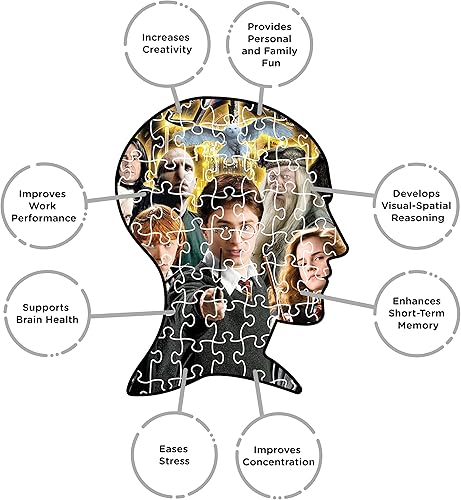 Miniatura 5 de AQUARIUS Collage de personajes de Harry Potter (rompecabezas de 1000 piezas) – Mercancía y coleccionables de Harry Potter con licencia oficial – Sin