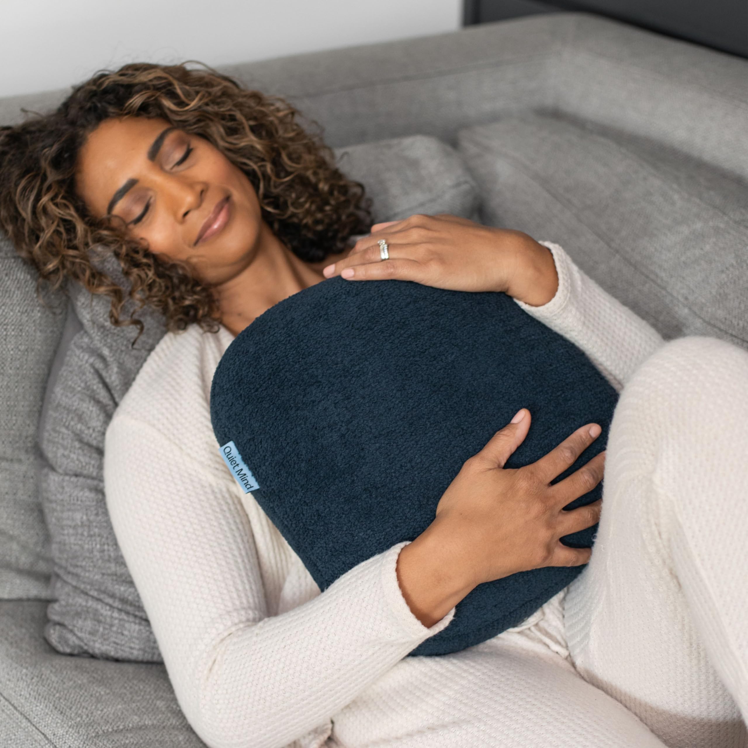Photo 1 of Quiet Mind Weighted Pillow for Anxiety, Sleep & Sensory Relief | Premium Deep Pressure Comfort Pillow for Adults (Small), (6 Lbs), (Blueberry)