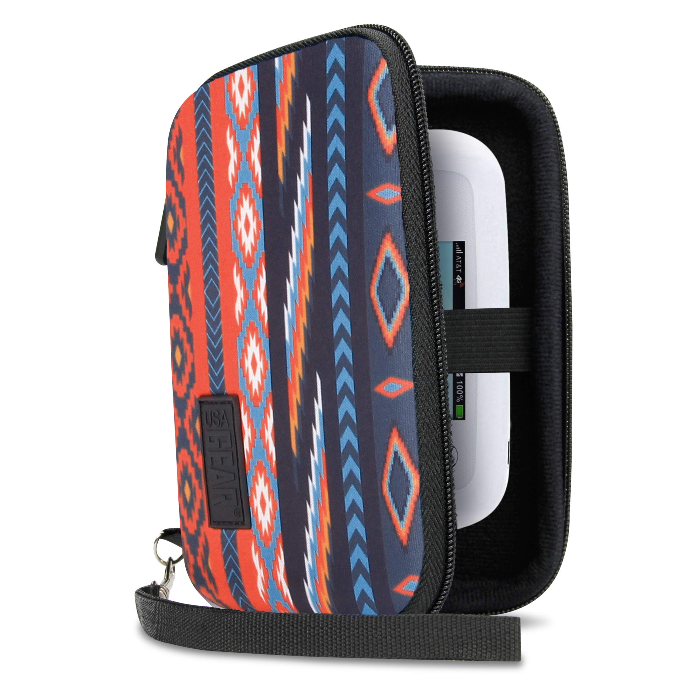 USA Gear Hardshell Carrying Case for Portable Electronics like GPS Units, Hard Drives, Phones & More