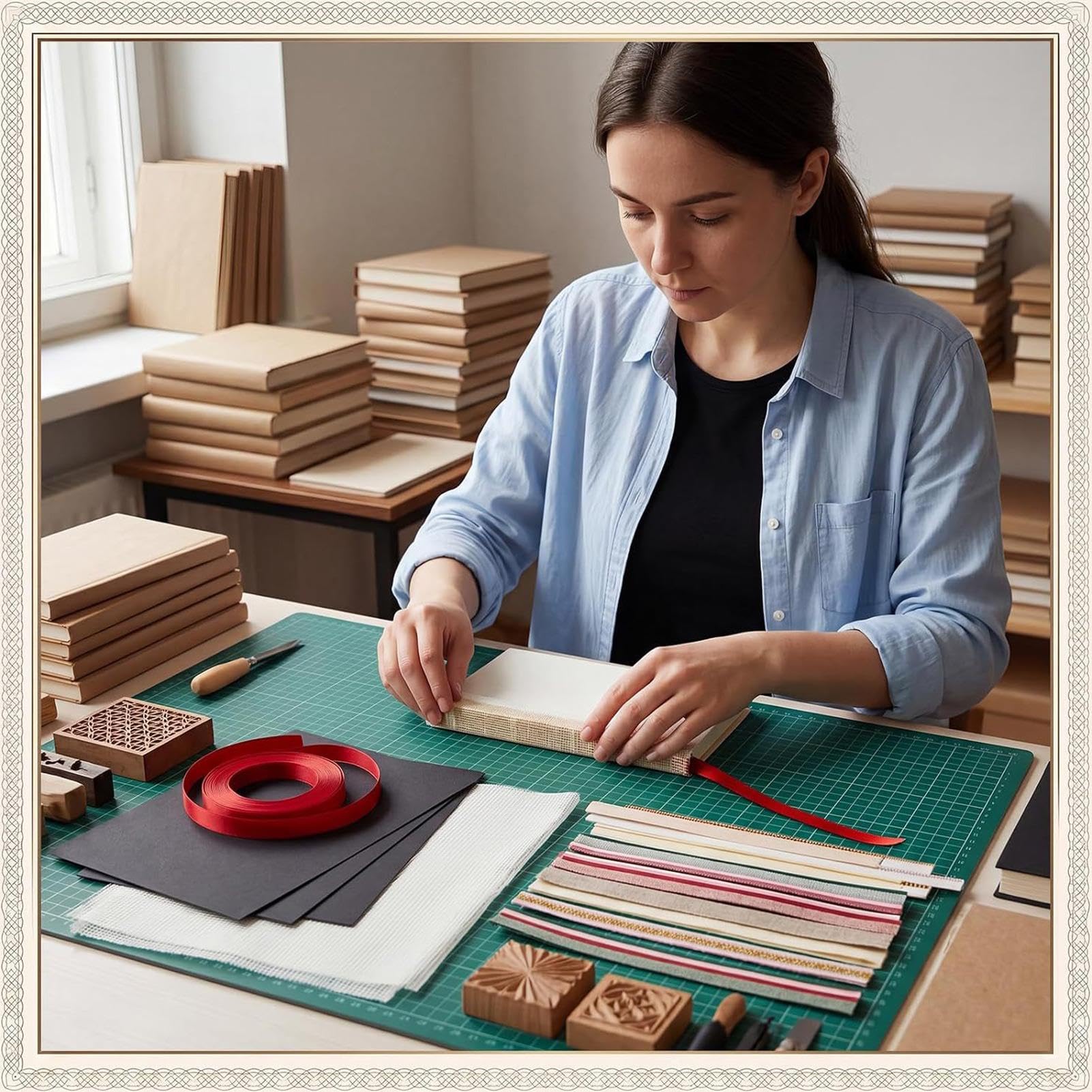Forniture per rilegatura, per riparazioni artigianali, segnalibro