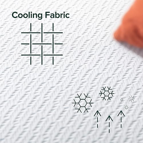 Miniatura 4 de Zinus - Cubrecolchón de espuma viscoelástica con gel de enfriamiento de 2 pulgadas y funda de enfriamiento, con certificado CertiPUR-US, tamaño
