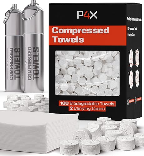 Tabletas de toallas comprimidas  Tabletas de papel higiénico 100% de bambú para camping, ideales para senderismo, viajes y mochileros  Paños