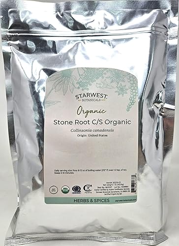 Miniatura 1 de Corte y tamizado de raíz de piedra silvestre - Collinsonia canadensis, 1 libra, (Starwest Botanicals)