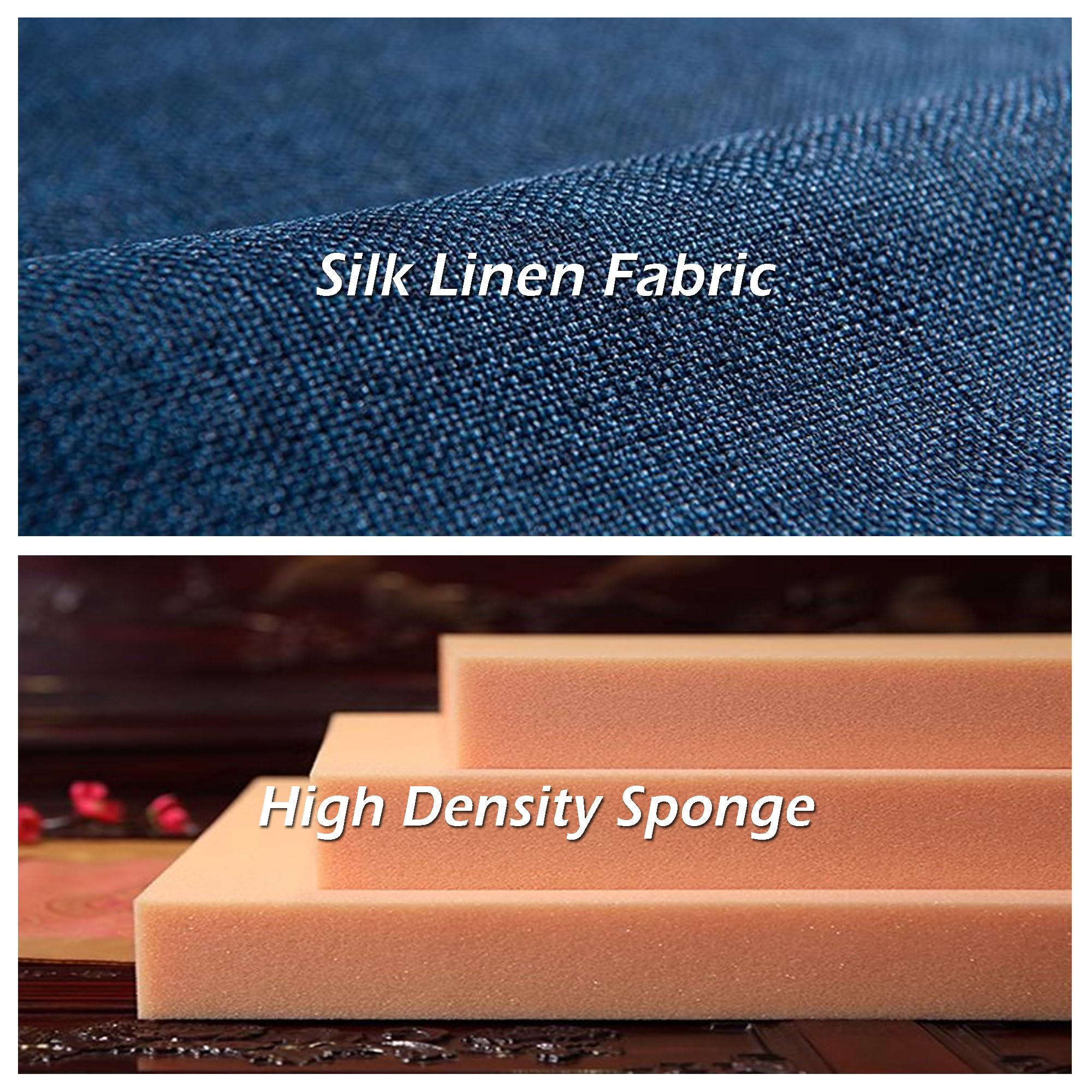 Cuscino per panca antiscivolo, lavabile, spessore 5 cm, sfoderabile, 23 posti (90 x 35 cm, blu) Comodo ed elegante, per cucina e casa, perfetto per pranzare e rilassarsi