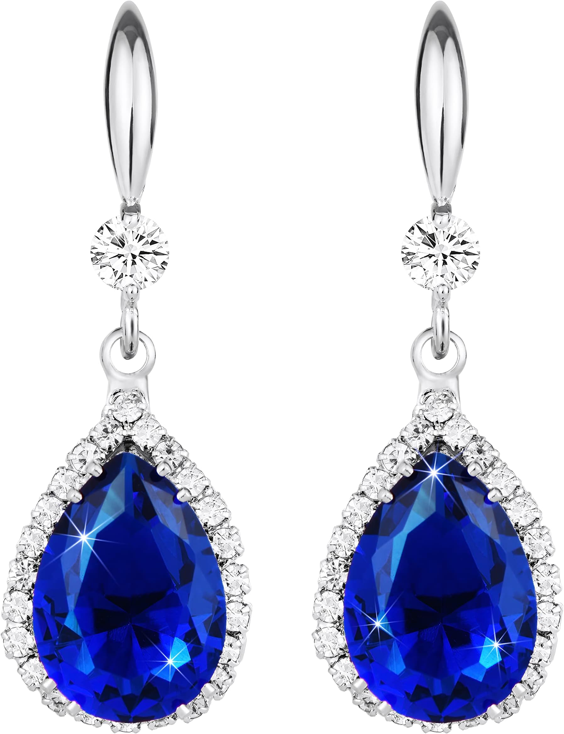 Fake Diamond Teardrop Dangle Earrings for Women