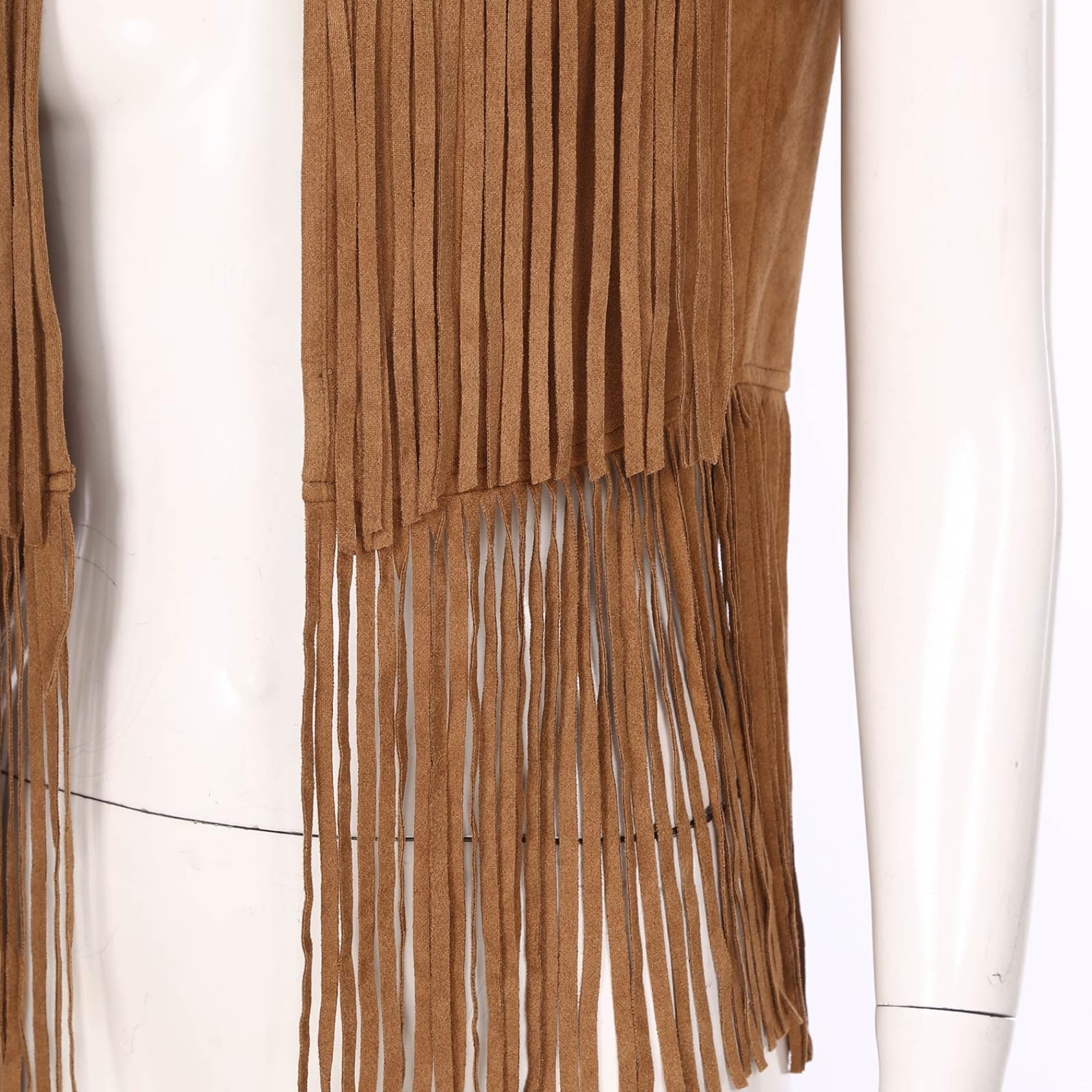 Femme Gilet Frangé Sans Manches Veste Cowgirl Avec Chapeau Occidental Gilet Pour Déguisement Mascarade