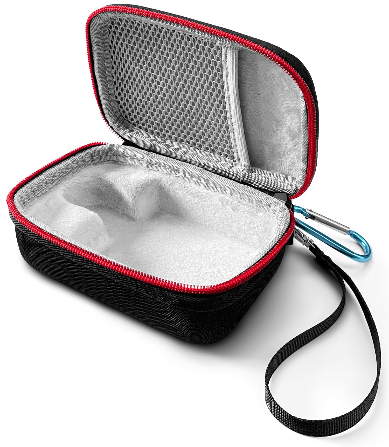 Geiomoo EVA Hard Carrying Case for JBL Go 3 Speaker, Portable Storage Cover with Carabiner and Strap (Black)