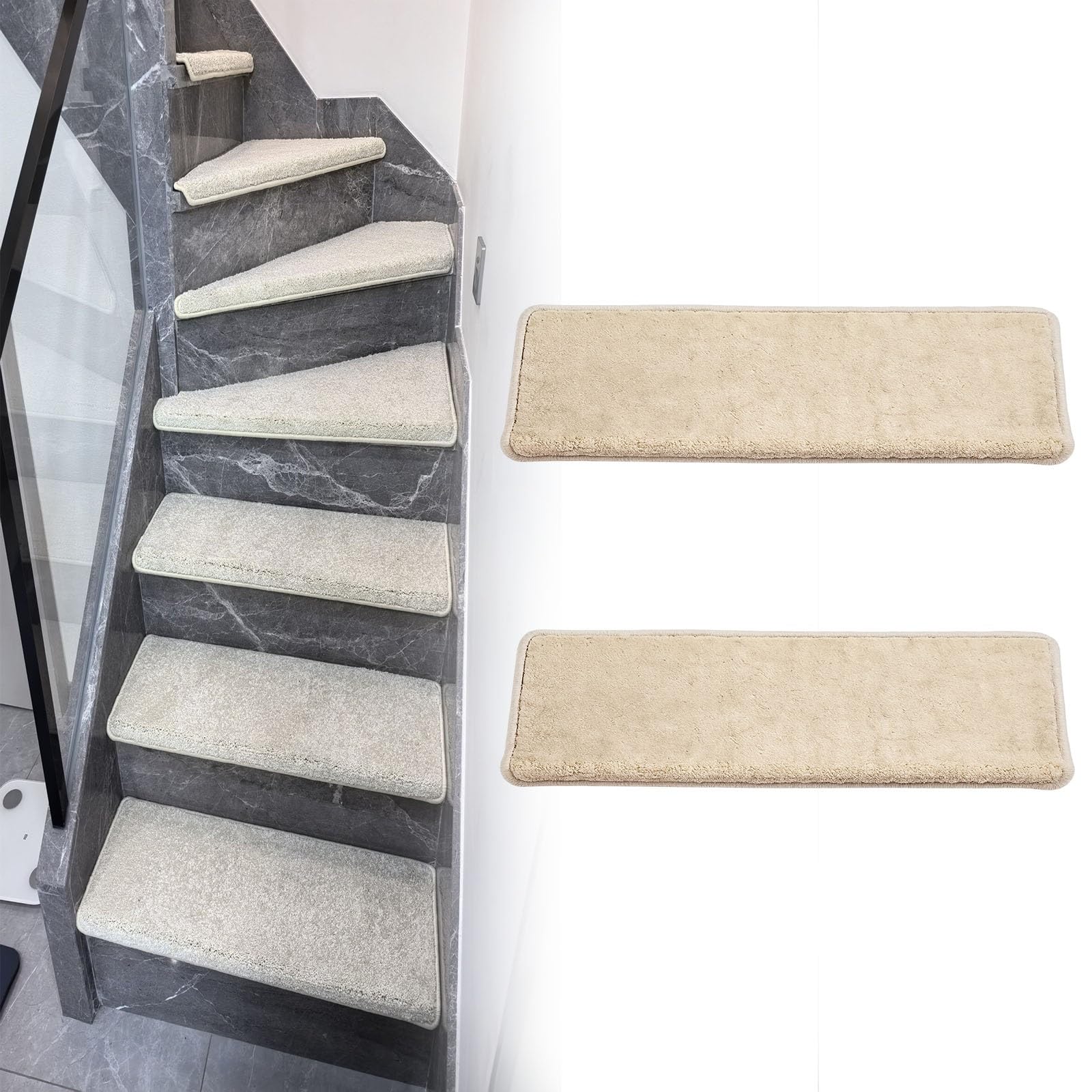 Alfombra para escaleras antideslizante de interior con suela autoabsorbente para el hogar