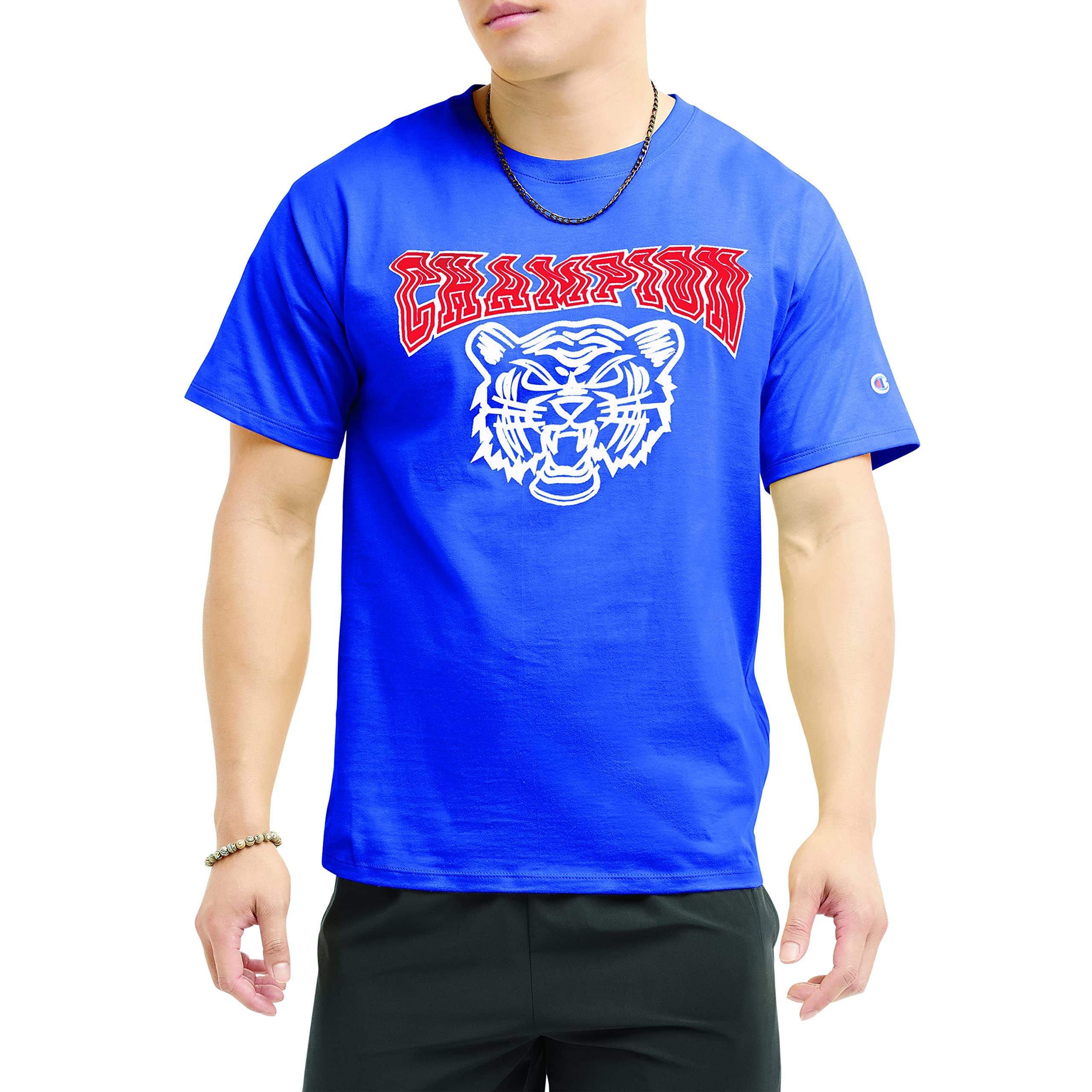 Championmens 1919 2019 Split Short Sleeve Tee T-Shirt