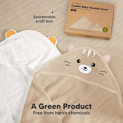 Miniatura 8 de KeaBabies Toalla de bebé con capucha para recién nacido, viscosa derivada de bambú, toallas de baño grandes con capucha para niños, niñas, niños