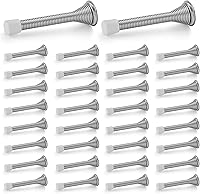 Vista 23 de Ravinte Topes de Puerta, Paquete de 12 Topes de Puerta de Resorte Negros con Amortiguador de Goma, Topes de Puerta para la Parte Inferior