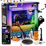 DecTok TV LED Backlight 15.5ft - TV Lights That Change with Screen for 55-75'' RGB LED Strip Light Cuttable with Smart App Control Game & Music Sync Color Changing Light for Halloween Home Decorations