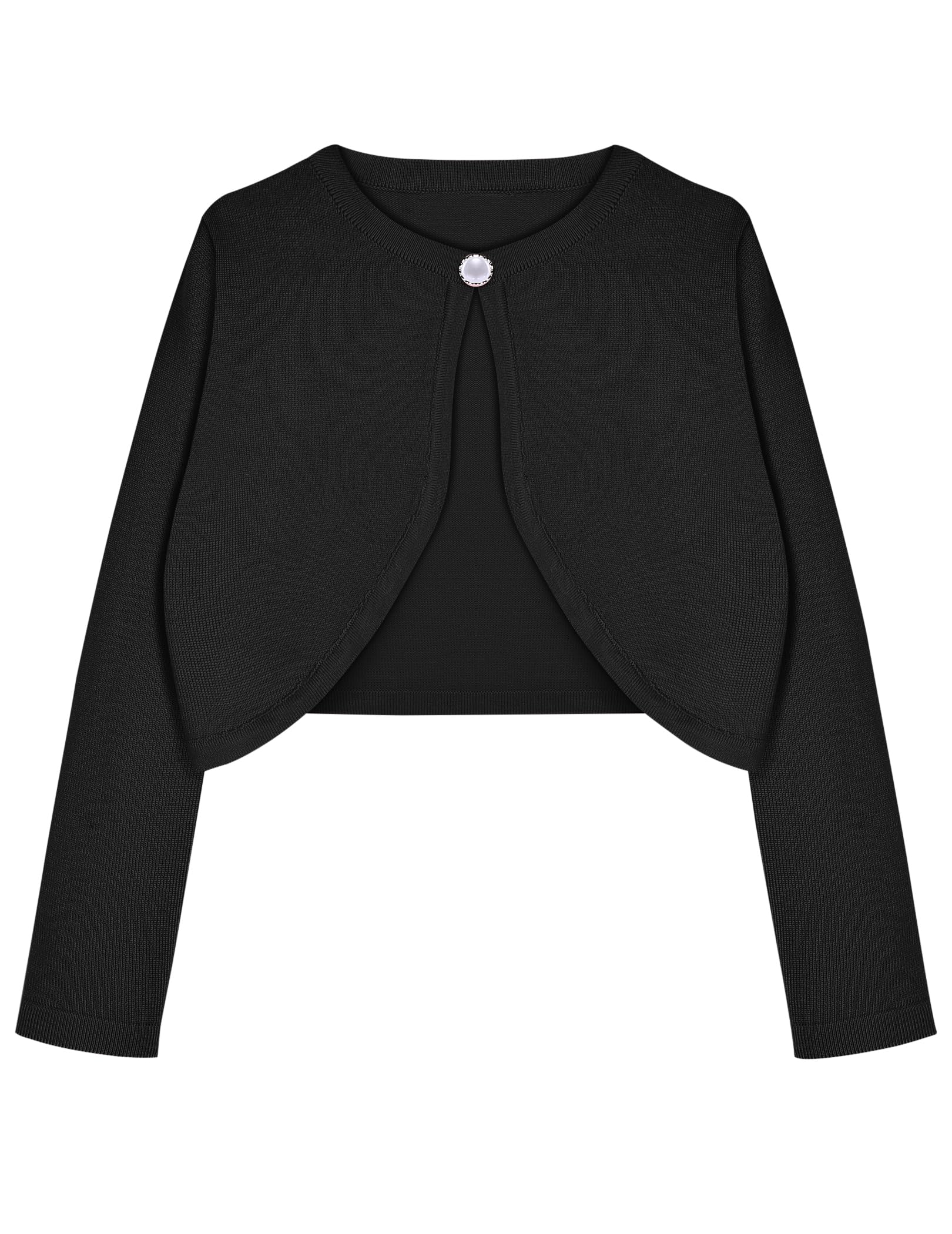 Arshiner Girls Open Front Shrug Cardigan Knit Bolero with Button Closure